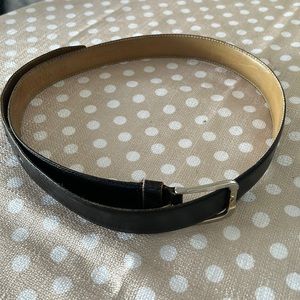 Teakwood cowhide leather belt w cashmere cowhide lining. Made in Italy. Sz 34